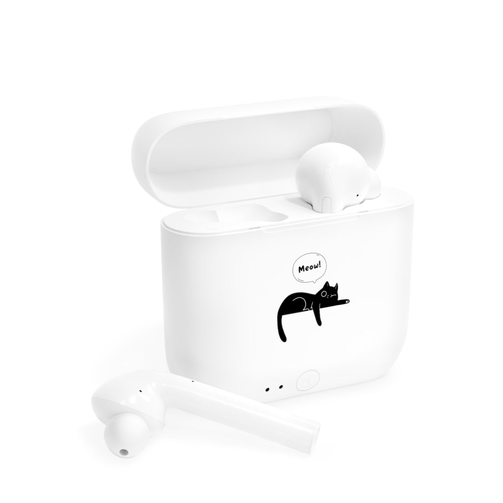Cat “Meow!” Wireless Earbuds with Case