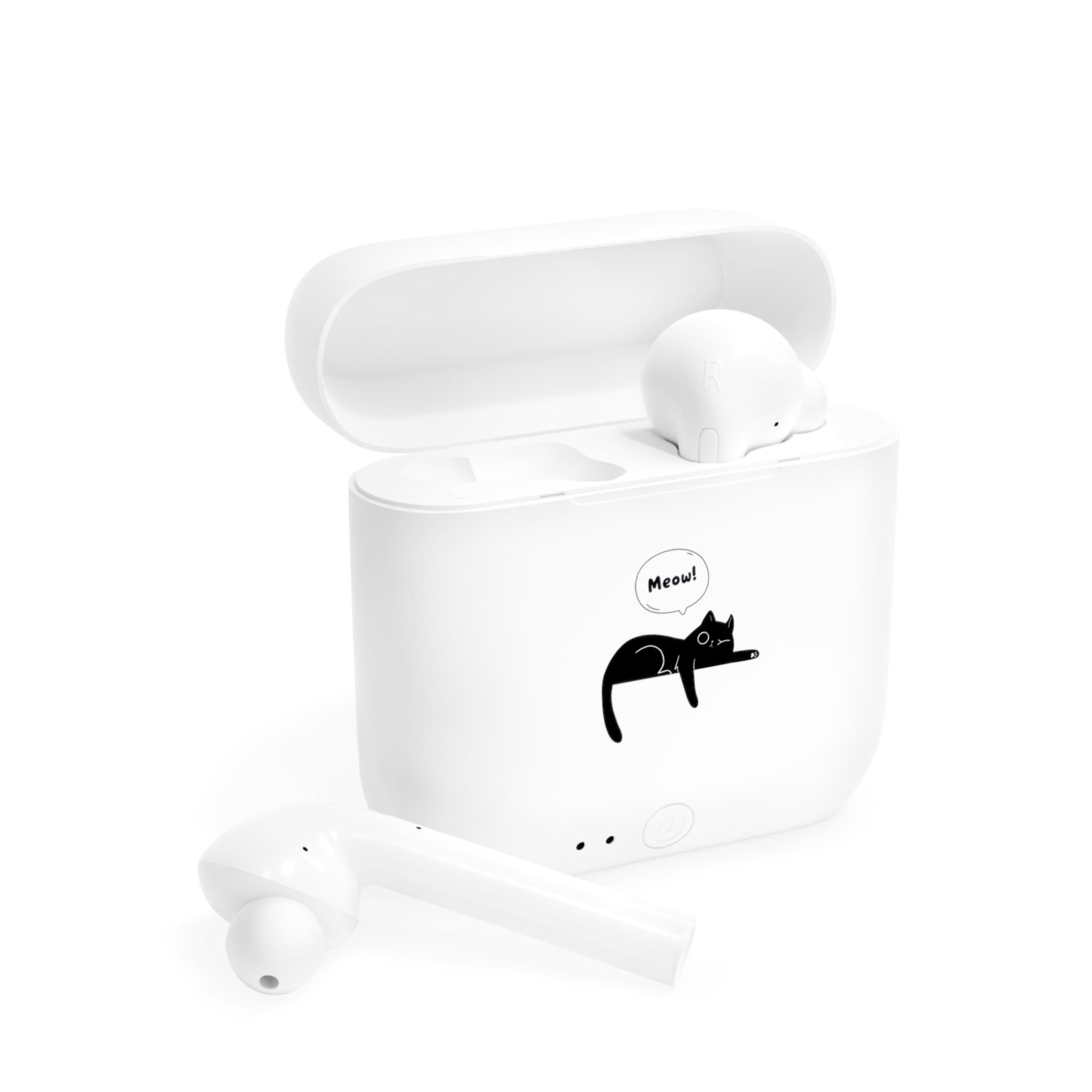 Cat “Meow!” Wireless Earbuds with Case