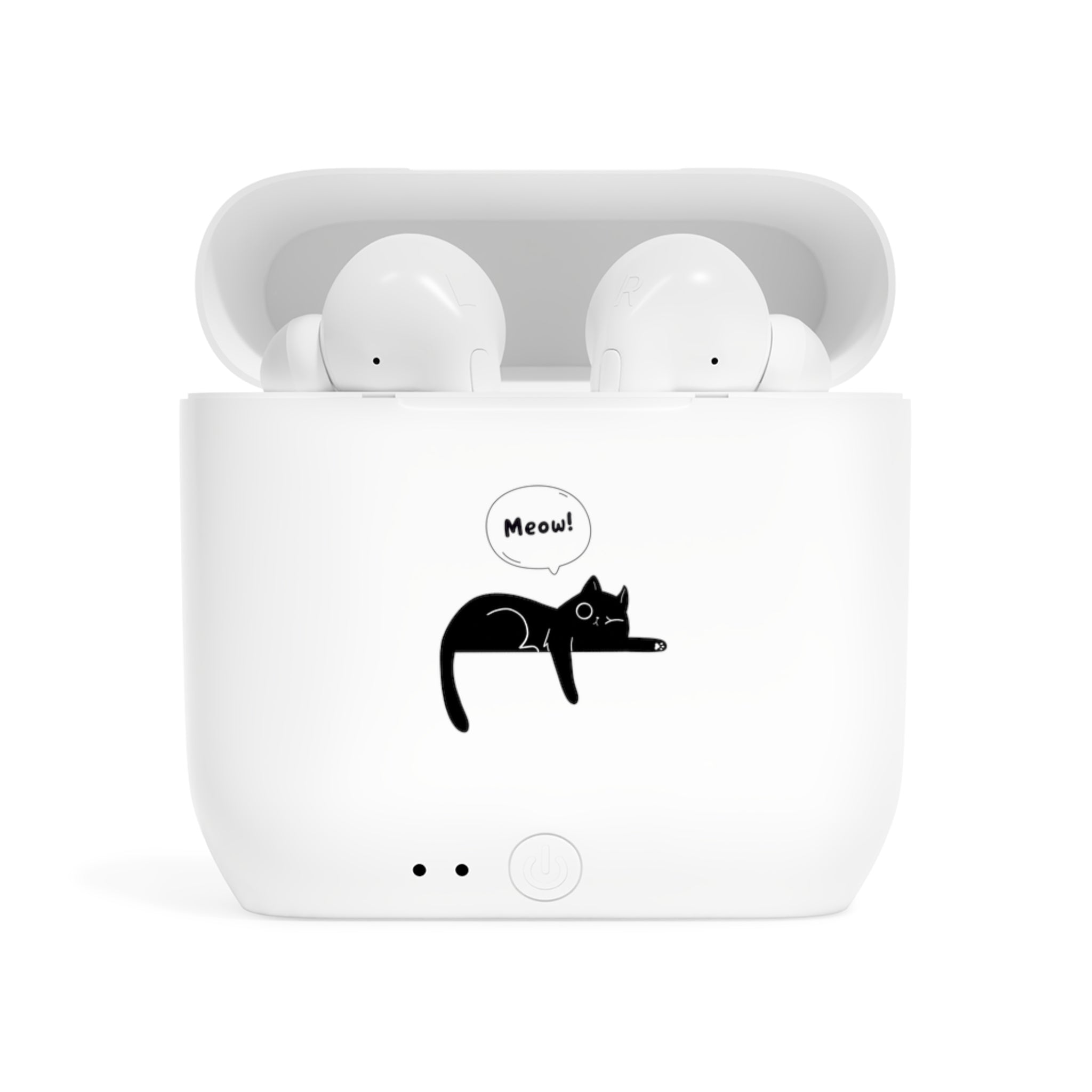 Cat “Meow!” Wireless Earbuds with Case